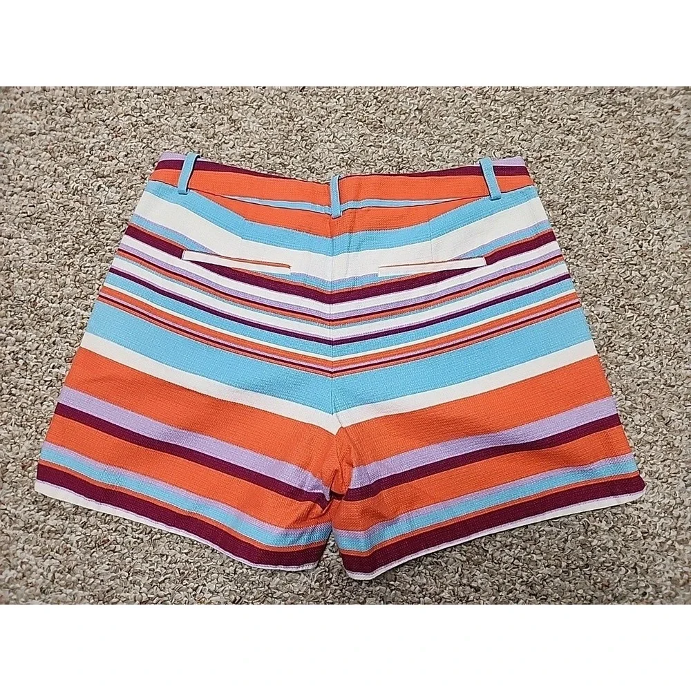 J. Crew‎ Women's Size 10 White Wine Blue Striped 100% Cotton Cute 32x4